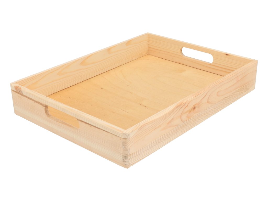 Holzkiste 40 x 30 x 6 cm – natur