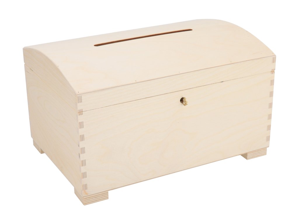 Holztruhe XIII Spardose mit Schloss