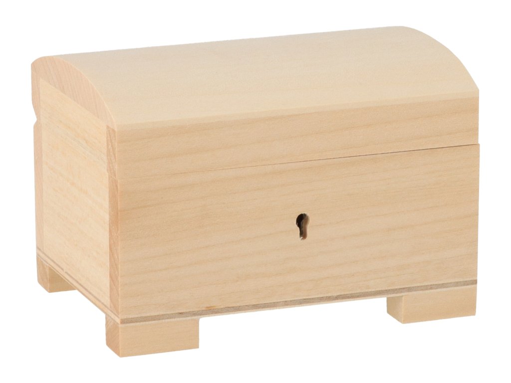 Holzkästchen für Ketten und Schmuck mit Schloss