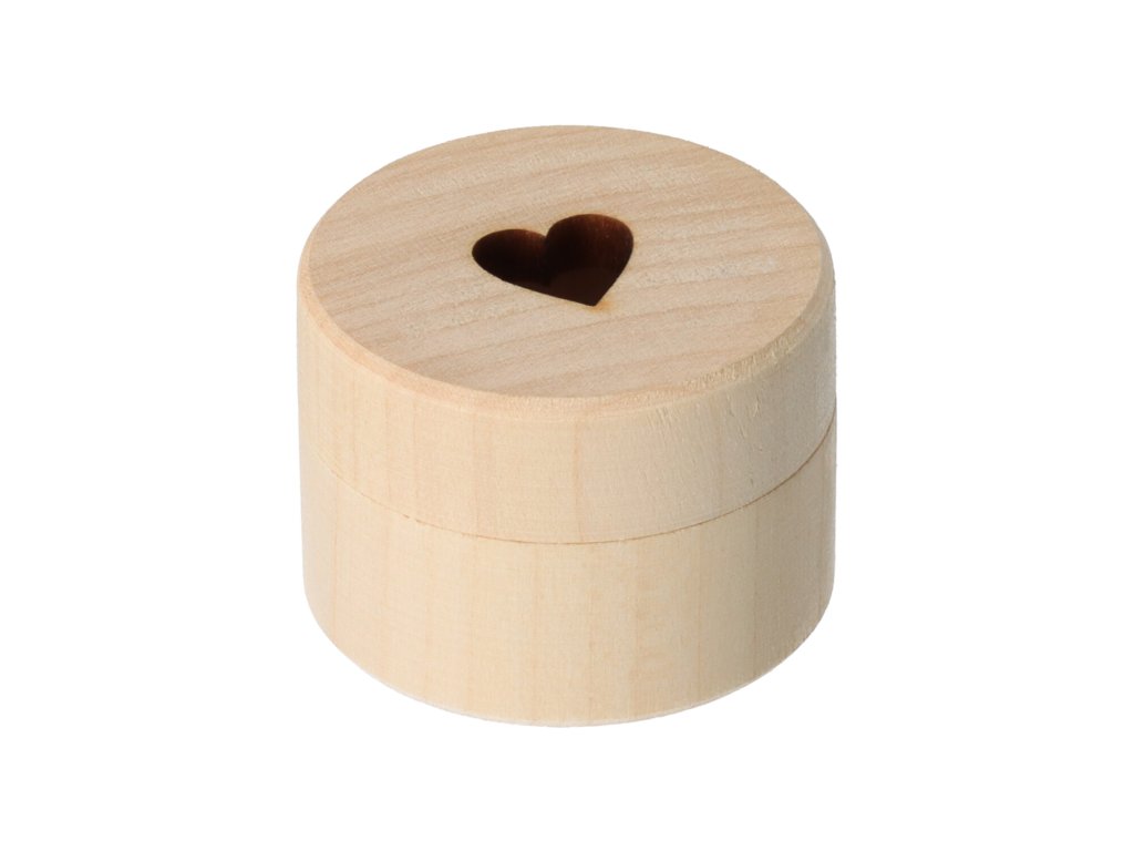 Mini-Holzdose mit Herz