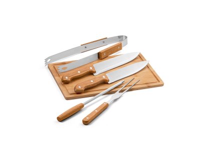 5-teiliges Grillset mit Schneidebrett