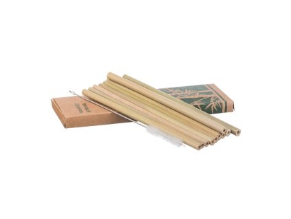Strohhalme aus Bambus – 10er-Set