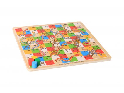 Spiel aus Holz – Leitern und Schlangen