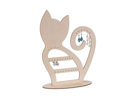 Hölzerne Katze für Schmuck