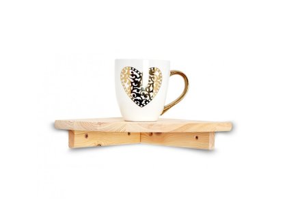 Wandeckregal aus Holz 22 x 22 cm