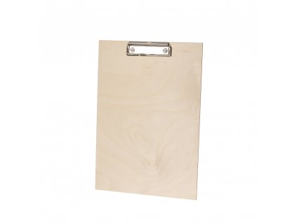 Schreibblock aus Holz mit Clip A4