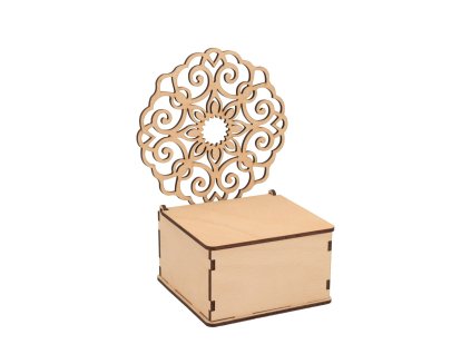 Holz-Schmuckkästchen mit Mandala