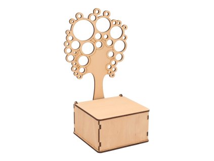 Holz-Schmuckkästchen mit Baum