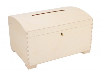 Holztruhe XIII Spardose mit Schloss