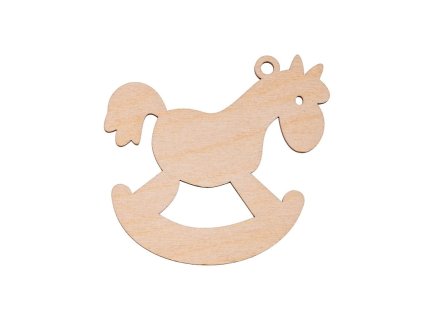 Weihnachtsschmuck aus Holz – Pferd