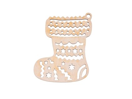 Weihnachtsschmuck aus Holz – Strumpf