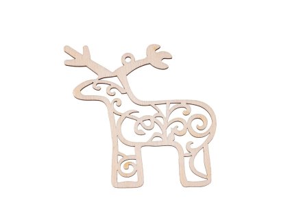 Weihnachtsschmuck aus Holz – Rentier II