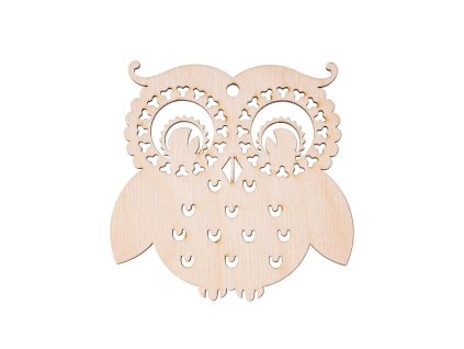 Weihnachtsschmuck aus Holz – Eule