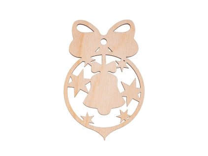 Weihnachtsschmuck aus Holz – Glocke mit Schleife