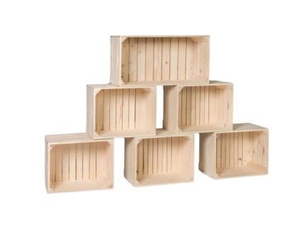 300 drevene bedynky knihovna 140 x 90 x 24 cm