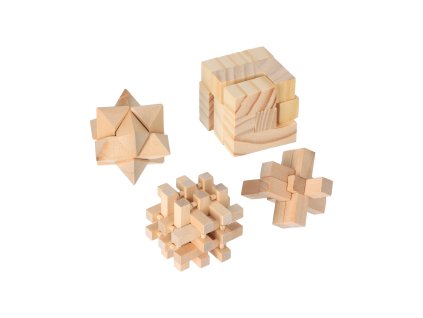 Holzrätsel-Set – 4 Stück