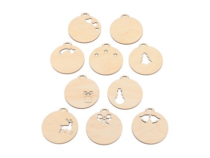 Geschenkanhänger aus Holz 10 Stück