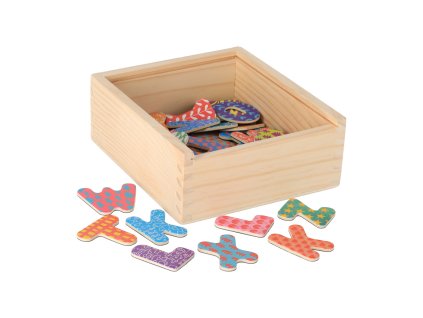 Holzmagneten Abc