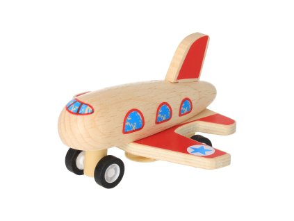 Aufzieh-Flugzeug aus Holz