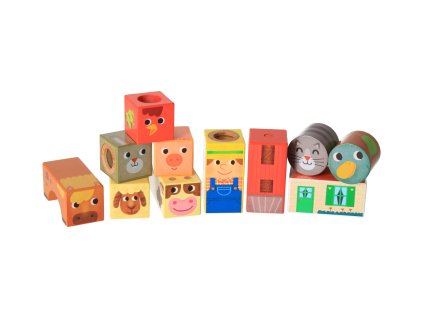Klangwürfel aus Holz – Bauernhof