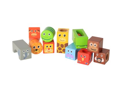 Klangwürfel aus Holz – Savanne