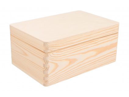 3084 3 dreveny box s vikem 30 x 20 x 14 cm bez rukojeti
