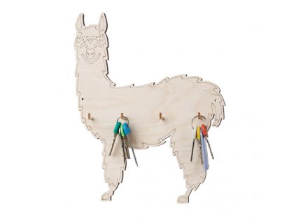 Schlüsselbrett aus Holz – Lama