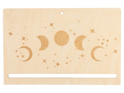 Holzausschnitt Rechteck – Mondphasen