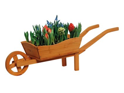 Garten-Bollerwagen aus Holz für Blumen 107 x 29 x 30 cm