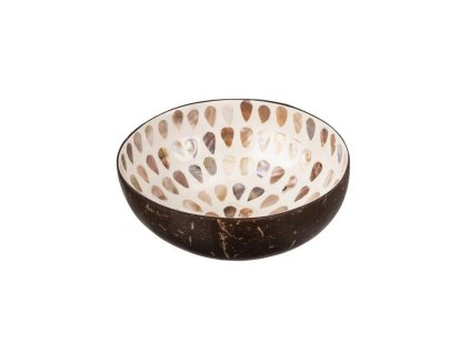 Kokosnussschale mit Tröpfchen