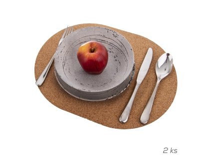 Ovaler Tischuntersetzer aus Kork – 2 Stück