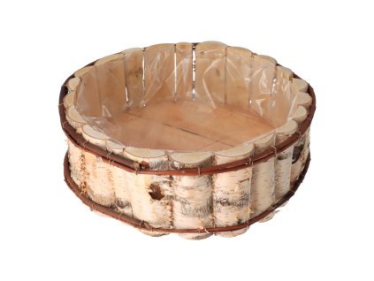Rundes Pflanzgefäß aus Birke