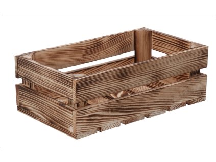 Holzkiste geflammt 34 x 20 x 12 cm