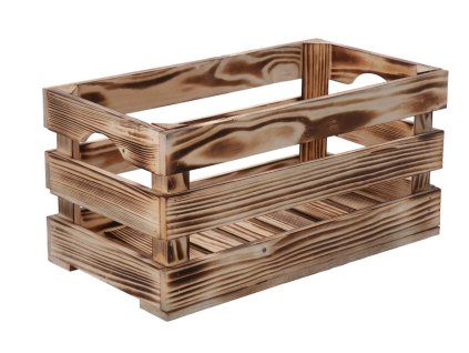 Holzkiste geflammt 40 x 22 x 20 cm