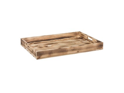 Holzkiste geflammt 56 x 36 x 6 cm