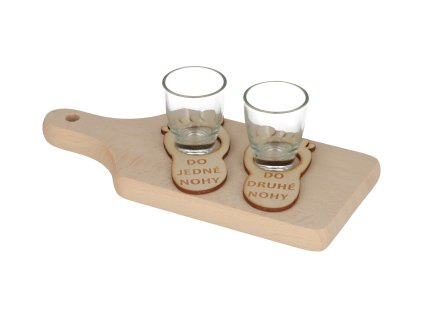 Trägerbrett mit Schnapsgläsern
