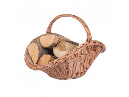 Weidenkorb für Holz natur