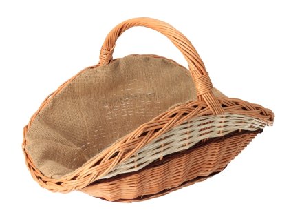 Weidenkorb für Holz hell