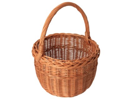Runder Weiden-Einkaufskorb natur