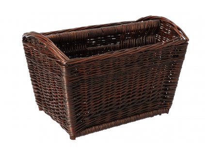 Zeitungsständer aus Weide – doppelt dunkel