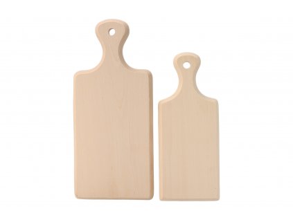 Satz gefräste Schneidebretter mit Griff 2tlg.