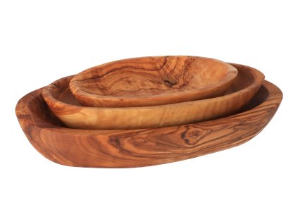 Satz Servierschalen aus Olivenholz – 3tlg.