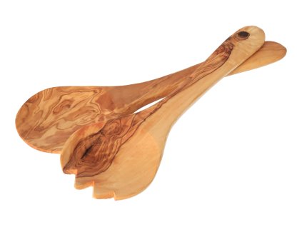 Salatbesteck aus Olivenholz