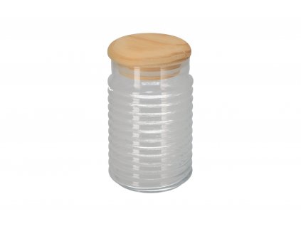 Glasgefäß mit Holzdeckel – 1,1 l