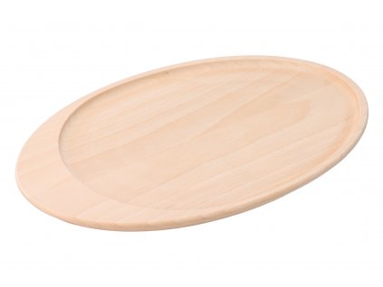 Stilvolles Holztablett oval