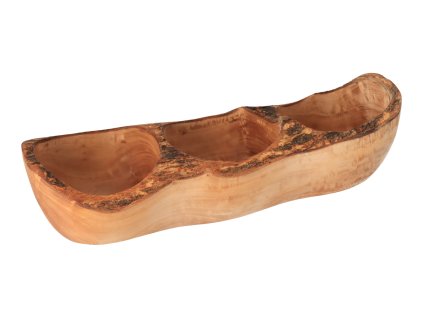 Dreiteilige Olivenholzschale