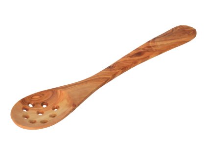 Kochlöffel aus Olivenholz 25 cm mit Löchern