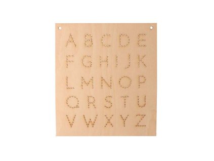 Stickschablone aus Holz - Alphabet