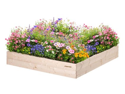 Hochbeet aus Holz 120 x 120 x 20 cm