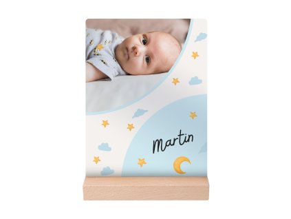 Foto eines Babys auf Acrylglas mit Ständer - Junge